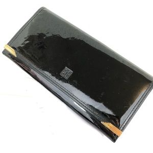 Authentic Givenchy black patent leather wallet